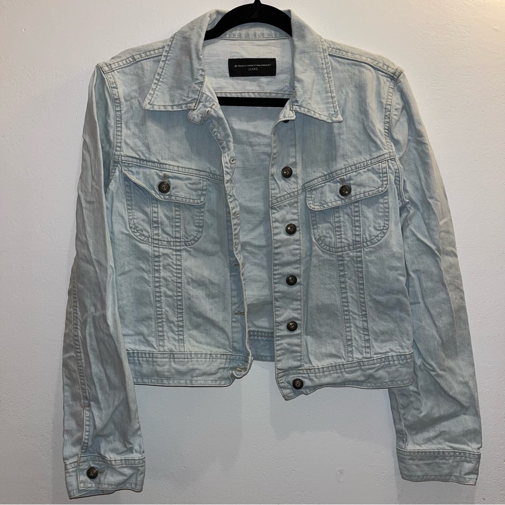French Connection 100% Cotton Denim Jacket Size Medium